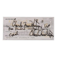 Charles Manson Signed Check (ACOA) at PristineAuction.com