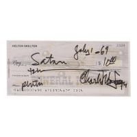 Charles Manson Signed Check (ACOA) at PristineAuction.com