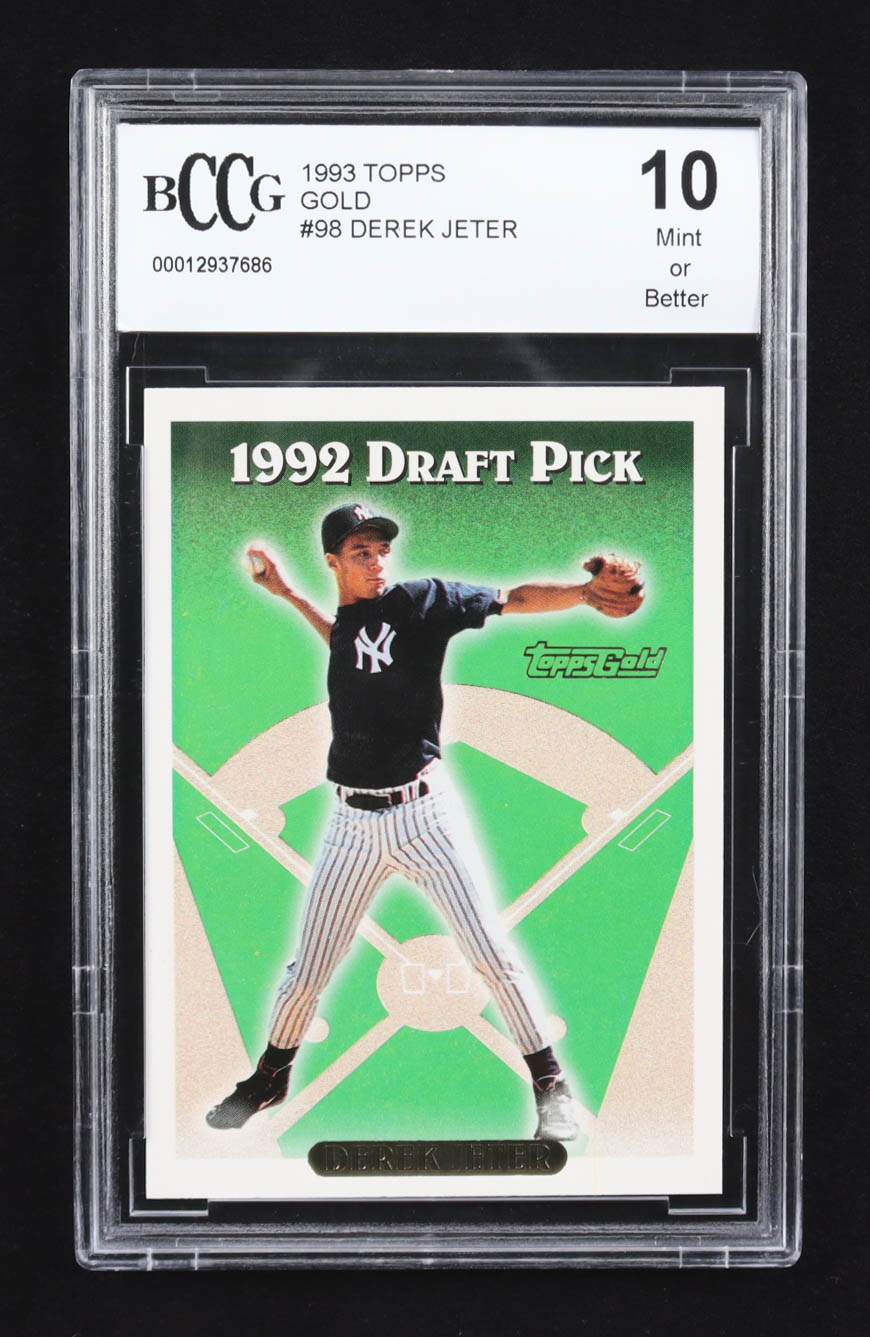 Derek Jeter 1993 Topps Gold #98 RC (BCCG 10) at PristineAuction.com Derek Jeter 1993 Topps Gold #98 RC (BCCG 10) at PristineAuction.com