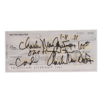 Charles Manson Signed Check (ACOA) at PristineAuction.com