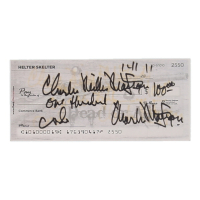 Charles Manson Signed Check (ACOA) at PristineAuction.com