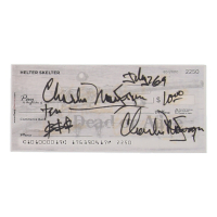Charles Manson Signed Check (ACOA) at PristineAuction.com