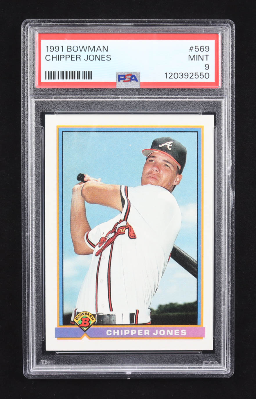 Chipper Jones 1991 Bowman #569 RC (PSA 9) at PristineAuction.com Chipper Jones 1991 Bowman #569 RC (PSA 9) at PristineAuction.com