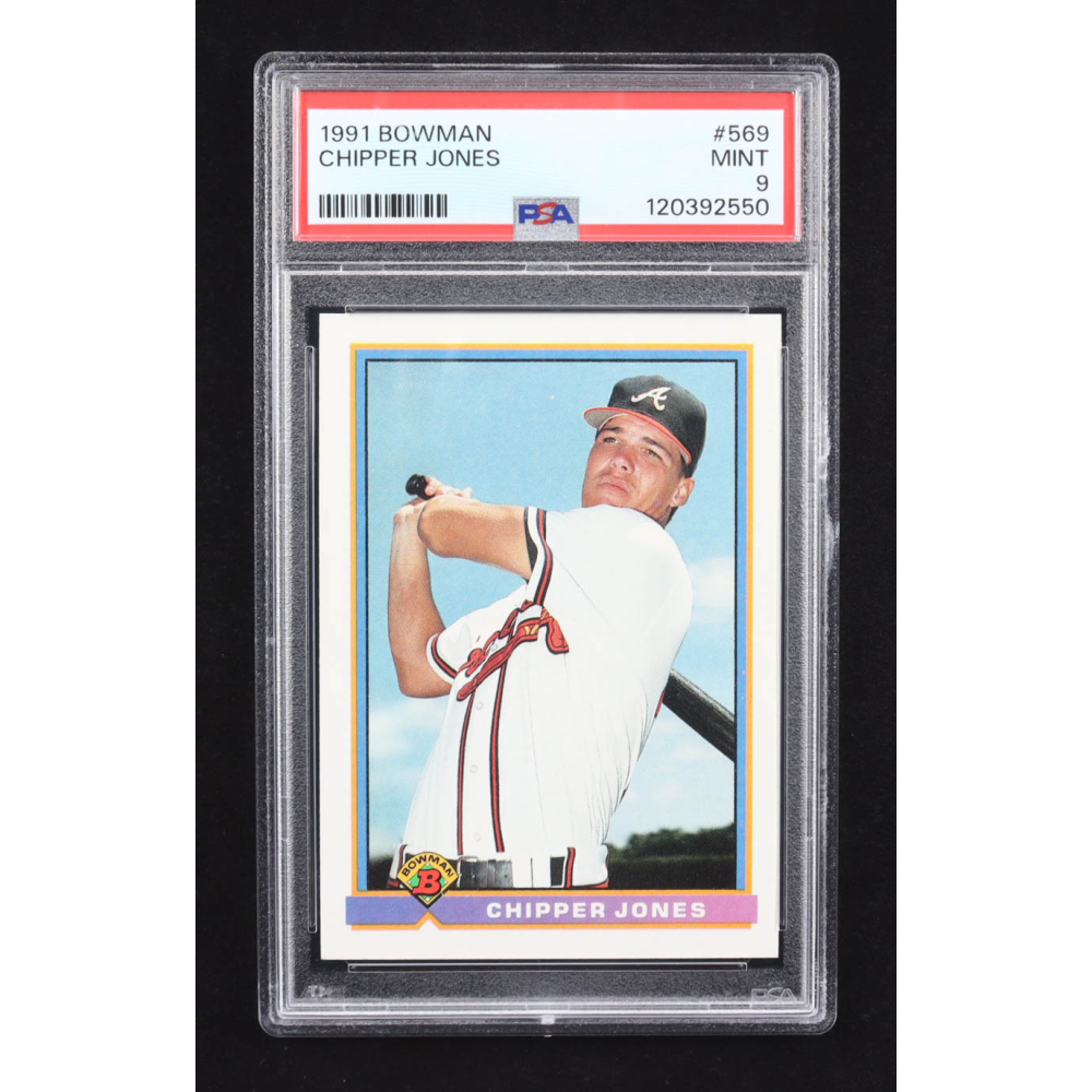Chipper Jones 1991 Bowman #569 RC (PSA 9) at PristineAuction.com