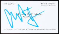 Christian Bale Signed "American Psycho" Business Card (JSA) at PristineAuction.com