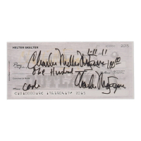 Charles Manson Signed Check (ACOA) at PristineAuction.com