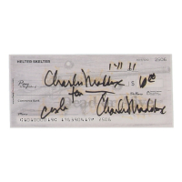 Charles Manson Signed Check (ACOA) at PristineAuction.com