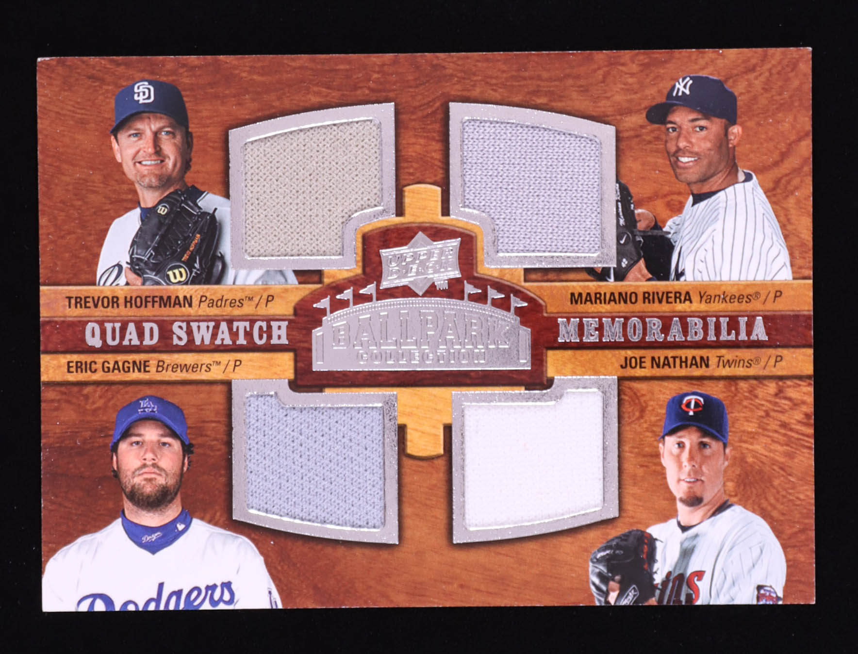 2008 Upper Deck Ballpark Collection #207 Trevor Hoffman / Mariano Rivera / Eric Gagne / Joe Nathan at PristineAuction.com 2008 Upper Deck Ballpark Collection #207 Trevor Hoffman / Mariano Rivera / Eric Gagne / Joe Nathan at PristineAuction.com