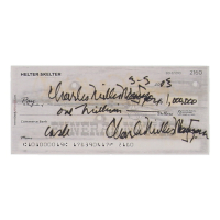 Charles Manson Signed Check (ACOA) at PristineAuction.com