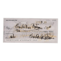 Charles Manson Signed Check (ACOA) at PristineAuction.com