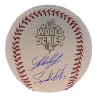 Salvador Perez & Johnny Cueto Signed 2015 World Series Baseball (Beckett & JSA) at PristineAuction.com