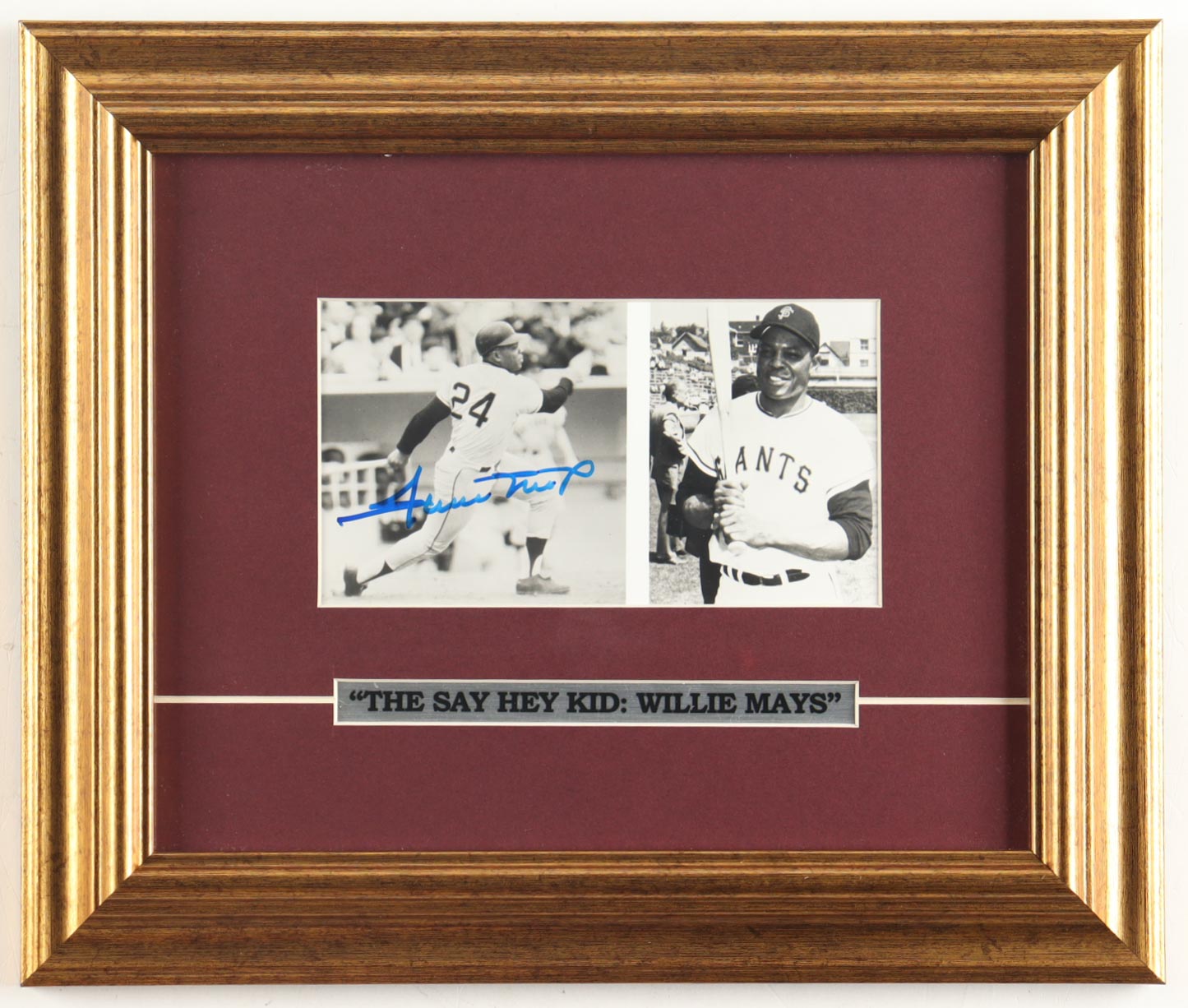 Willie Mays Signed Giants Custom Framed Photo Display with Title Plaque (JSA) at PristineAuction.com Willie Mays Signed Giants Custom Framed Photo Display with Title Plaque (JSA) at PristineAuction.com