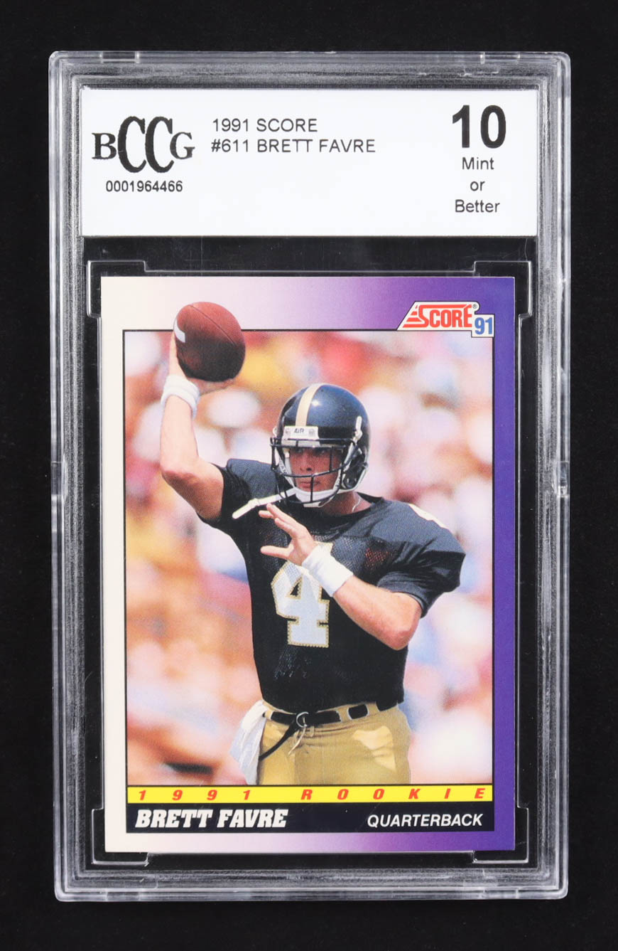 Brett Favre 1991 Score #611 RC (BCCG 10) at PristineAuction.com Brett Favre 1991 Score #611 RC (BCCG 10) at PristineAuction.com
