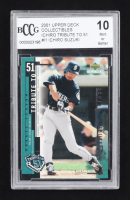 Ichiro Suzuki 2001 Upper Deck Collectibles Ichiro Tributes to 51 #I1 RC (BCCG 10) at PristineAuction.com