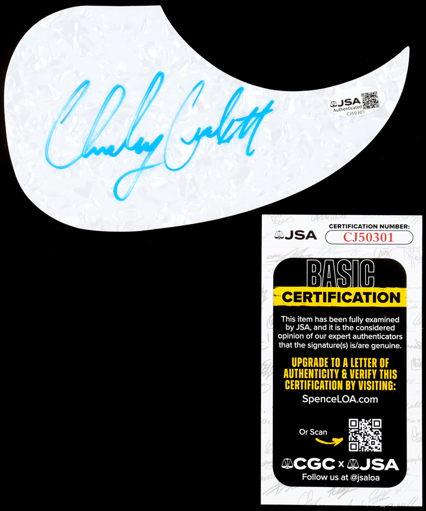 Charley Crockett Signed Guitar Pickguard (JSA) at PristineAuction.com Charley Crockett Signed Guitar Pickguard (JSA) at PristineAuction.com