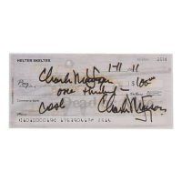 Charles Manson Signed Check (ACOA) at PristineAuction.com