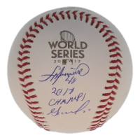 Jose Altuve & Francisco Liriano Signed 2017 World Series Baseball Inscribed "2017 Champs" (Beckett & JSA) at PristineAuction.com