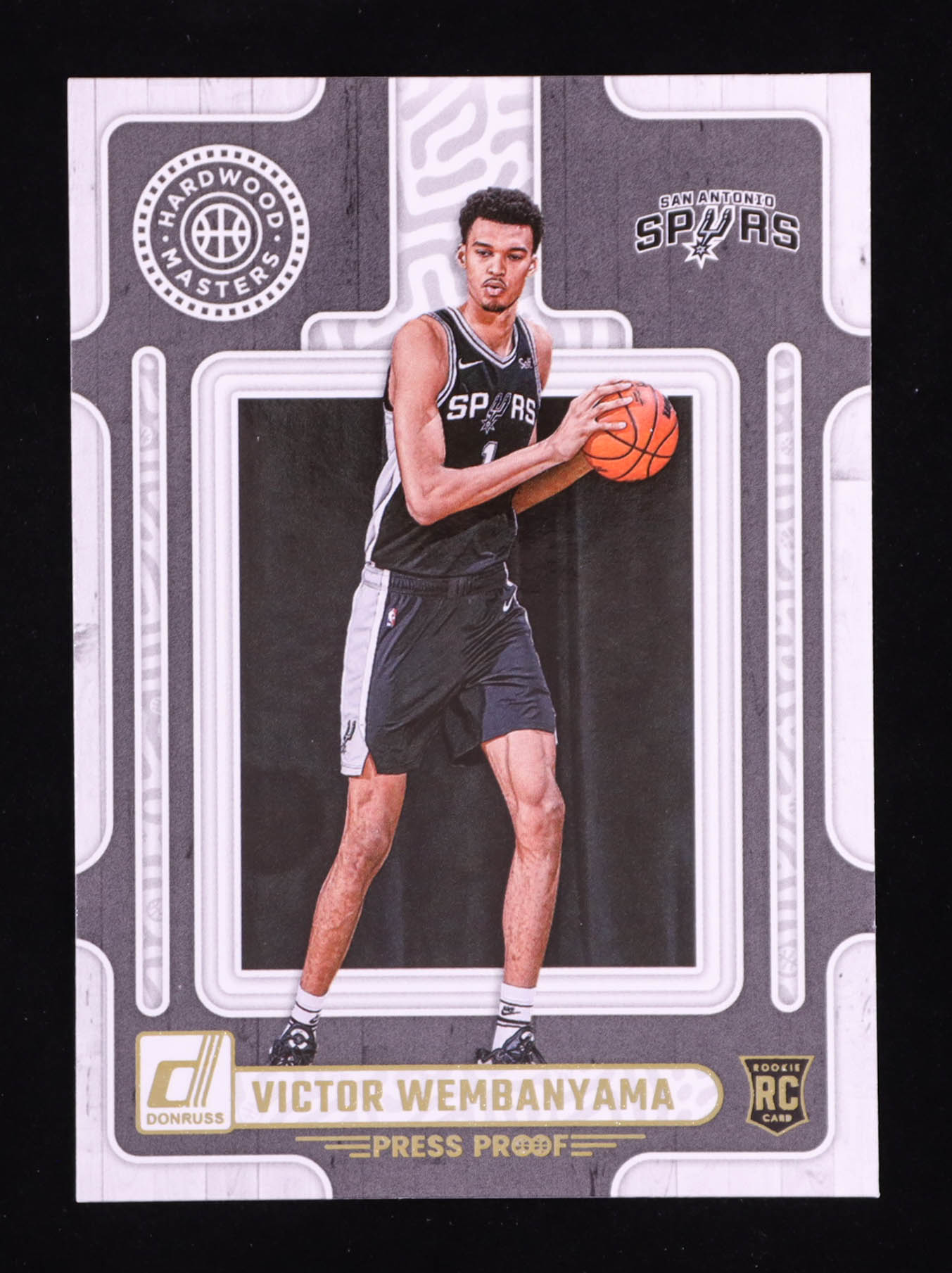 Victor Wembanyama 2023-24 Donruss Hardwood Masters Press Proof #3 RC at PristineAuction.com Victor Wembanyama 2023-24 Donruss Hardwood Masters Press Proof #3 RC at PristineAuction.com