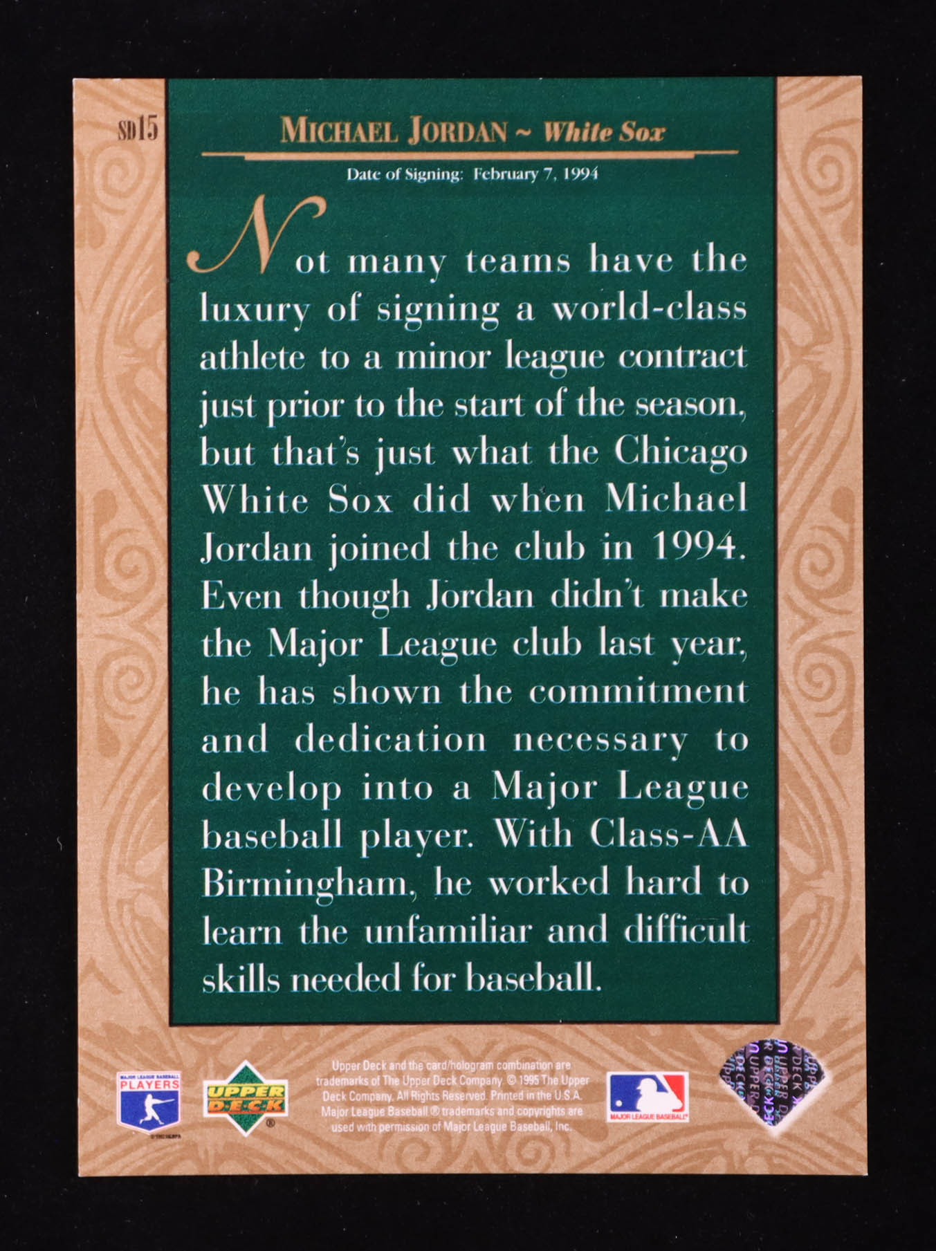 Michael Jordan 1995 Upper Deck Steal of a Deal #SD15 at PristineAuction.com Michael Jordan 1995 Upper Deck Steal of a Deal #SD15 at PristineAuction.com