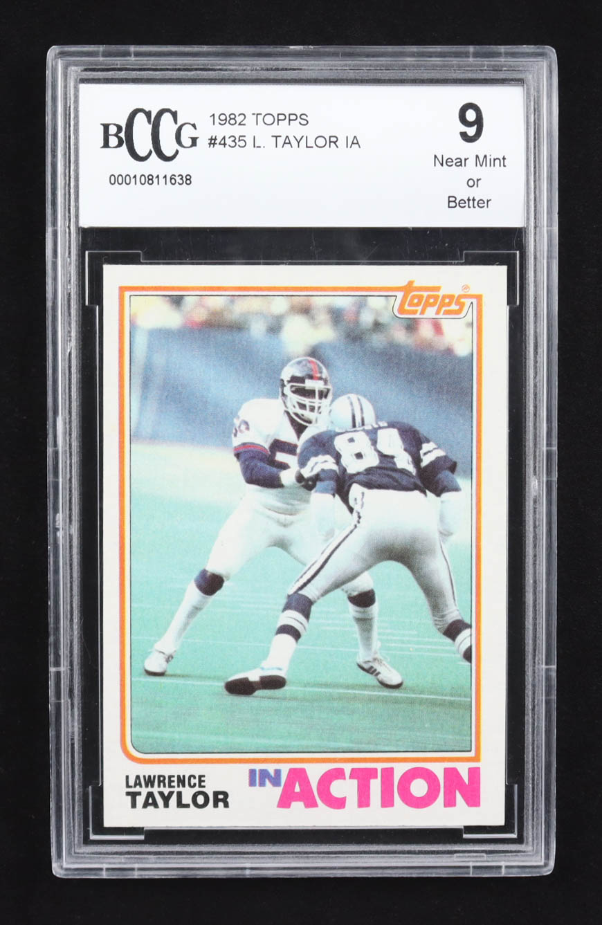Lawrence Taylor 1982 Topps IA #435 RC (BCCG 9) at PristineAuction.com Lawrence Taylor 1982 Topps IA #435 RC (BCCG 9) at PristineAuction.com