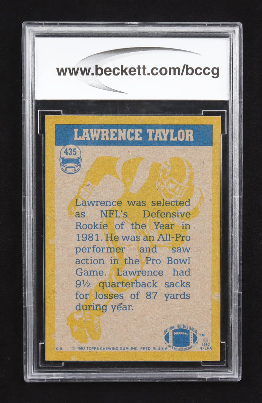 Lawrence Taylor 1982 Topps IA #435 RC (BCCG 9) at PristineAuction.com Lawrence Taylor 1982 Topps IA #435 RC (BCCG 9) at PristineAuction.com