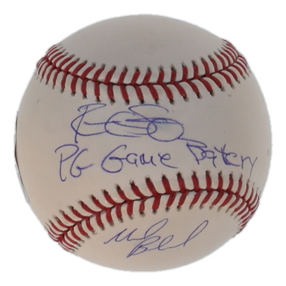 Mark Buehrle & Ramon Castro Signed OML Baseball Inscribed "PG Game Battery" (Beckett & JSA) at PristineAuction.com Mark Buehrle & Ramon Castro Signed OML Baseball Inscribed "PG Game Battery" (Beckett & JSA) at PristineAuction.com