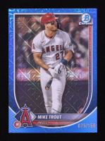 Mike Trout 2025 Bowman Chrome Mega Box Blue Refractors #27 #75/150 at PristineAuction.com