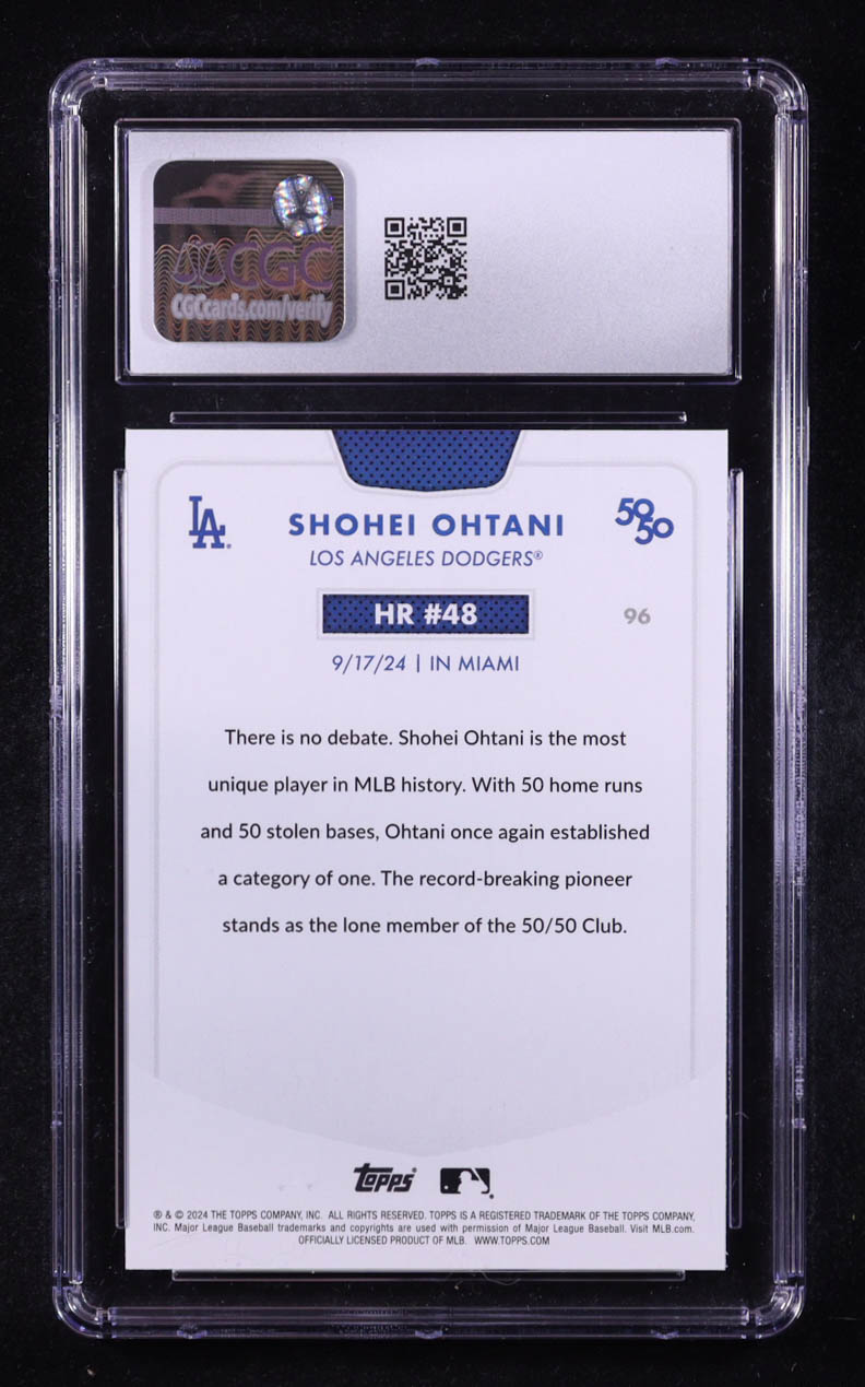 Shohei Ohtani 2024 Topps 50/50 Ohtani #96 (CGC 10) at PristineAuction.com Shohei Ohtani 2024 Topps 50/50 Ohtani #96 (CGC 10) at PristineAuction.com