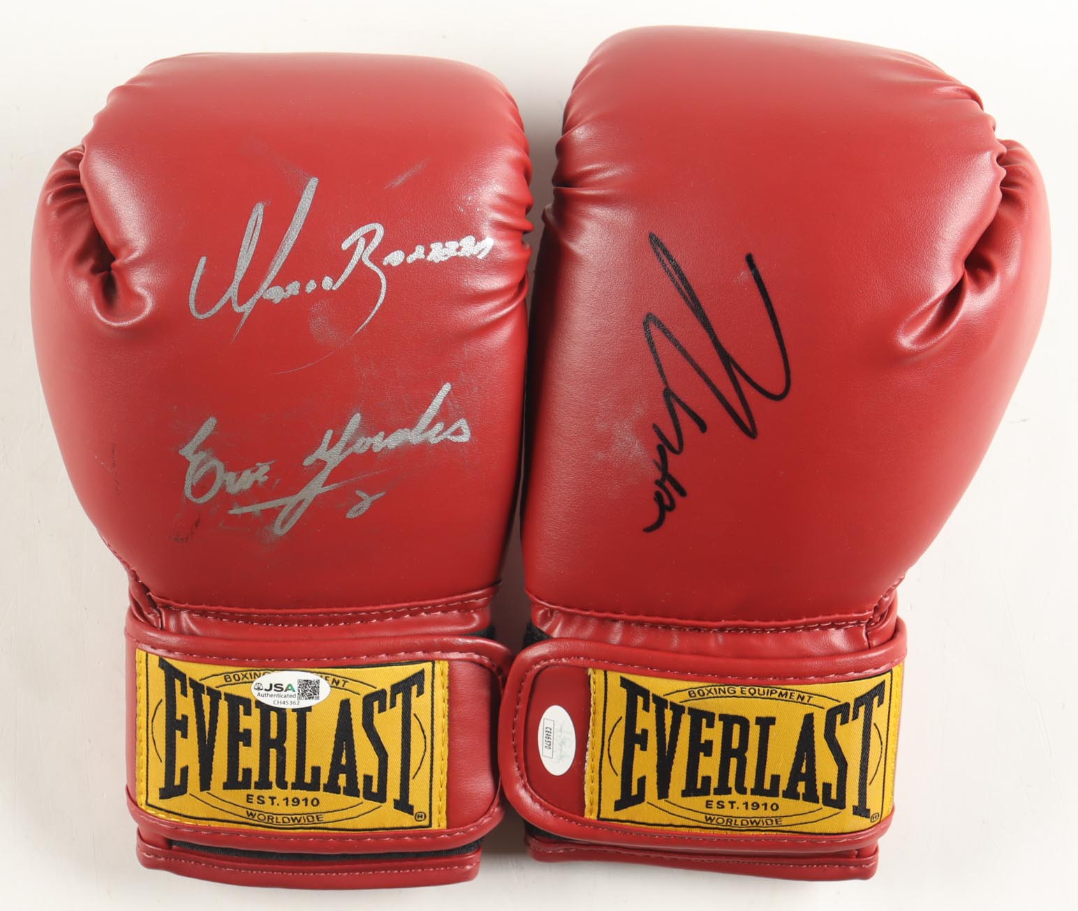 Julio Cesar Chavez, Marco Antonio Barrera & Erik Morales Signed Set of (2) Everlast Professional Boxing Gloves with Display Case (JSA) at PristineAuction.com Julio Cesar Chavez, Marco Antonio Barrera & Erik Morales Signed Set of (2) Everlast Professional Boxing Gloves with Display Case (JSA) at PristineAuction.com