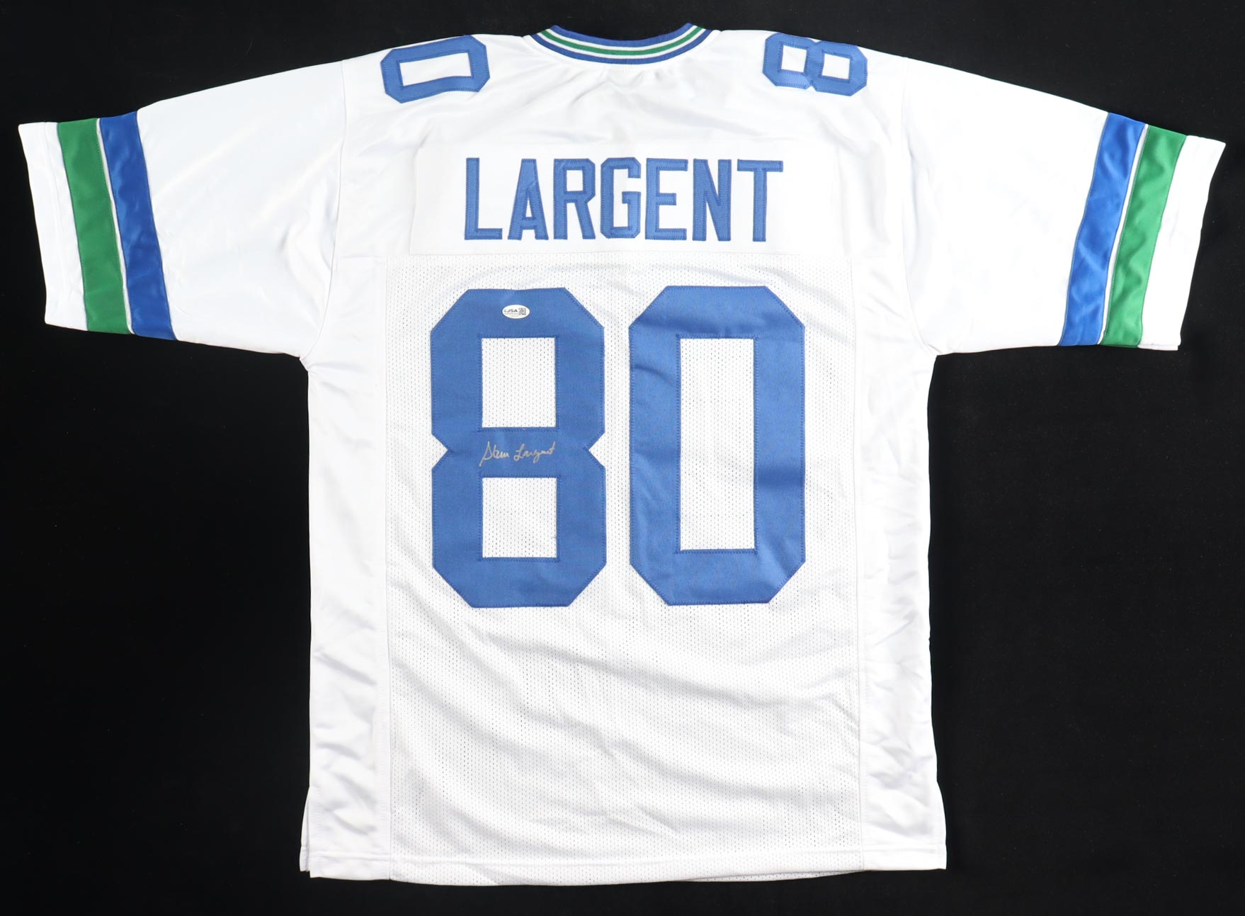 Steve Largent Signed Jersey (JSA) at PristineAuction.com Steve Largent Signed Jersey (JSA) at PristineAuction.com