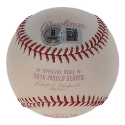 Jon Lester Signed 2016 World Series Baseball (Beckett) at PristineAuction.com Jon Lester Signed 2016 World Series Baseball (Beckett) at PristineAuction.com