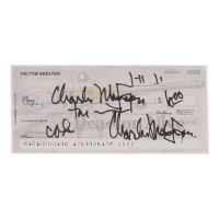 Charles Manson Signed Check (ACOA) at PristineAuction.com