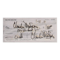 Charles Manson Signed Check (ACOA) at PristineAuction.com