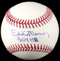 Eddie Murray Signed OML Baseball Inscribed "504 HR" (Beckett) at PristineAuction.com