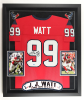 JJ Watt Signed Custom Framed Jersey Display (TriStar) at PristineAuction.com