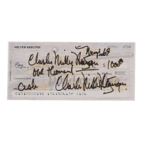 Charles Manson Signed Check (ACOA) at PristineAuction.com
