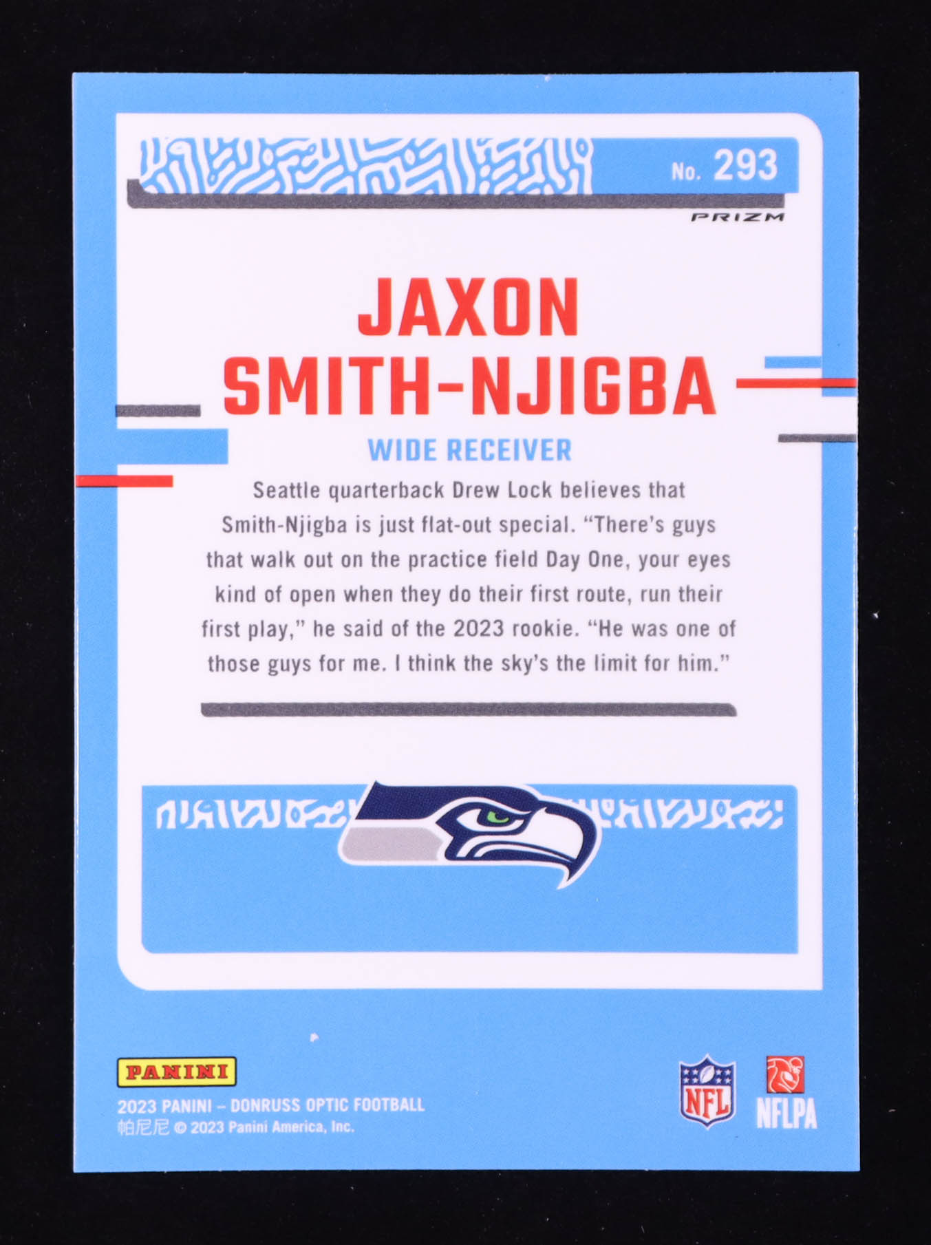 Jaxon Smith-Njigba 2023 Donruss Optic Pink #293 RR RC at PristineAuction.com Jaxon Smith-Njigba 2023 Donruss Optic Pink #293 RR RC at PristineAuction.com