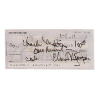 Charles Manson Signed Check (ACOA) at PristineAuction.com