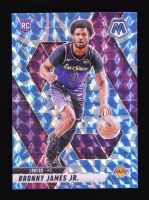Bronny James Jr. 2024-25 Panini Mosaic Mosaic Reactive Blue #214 RC at PristineAuction.com