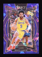 Bronny James Jr. 2024-25 Select Blue Cracked Ice Prizms #90 RC at PristineAuction.com