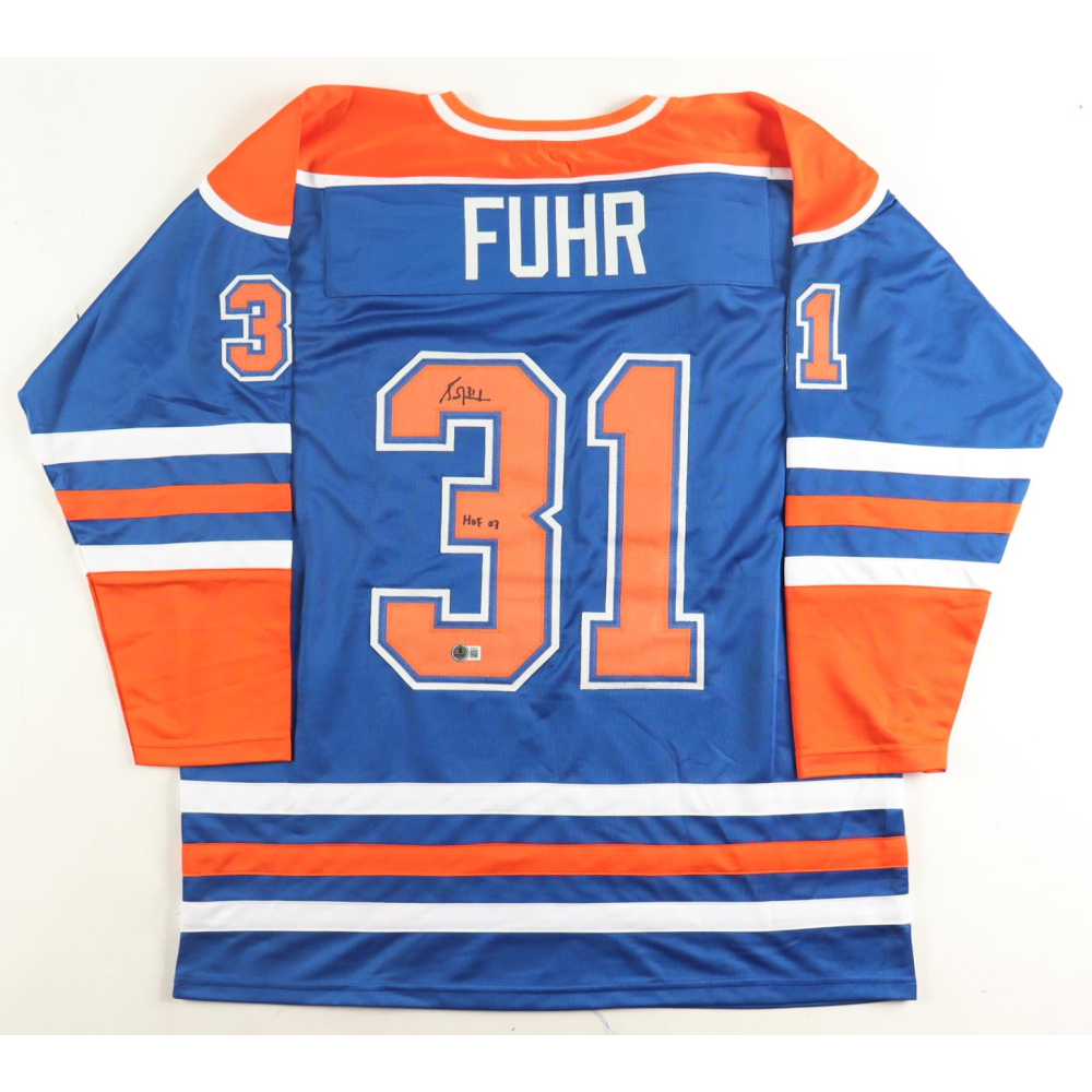 Grant Fuhr Signed Jersey Inscribed "HOF 03" (Beckett) at PristineAuction.com