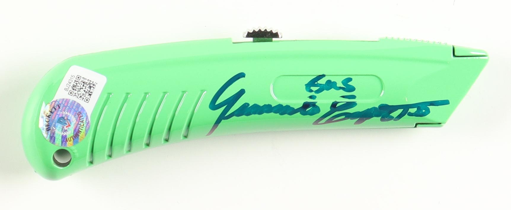 Giancarlo Esposito Signed "Breaking Bad" Box Cutter Inscribed "Gus" (Beckett) at PristineAuction.com Giancarlo Esposito Signed "Breaking Bad" Box Cutter Inscribed "Gus" (Beckett) at PristineAuction.com