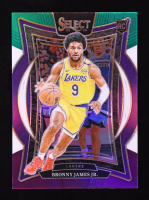 Bronny James Jr. 2024-25 Select Green White Purple Prizms #90 RC at PristineAuction.com