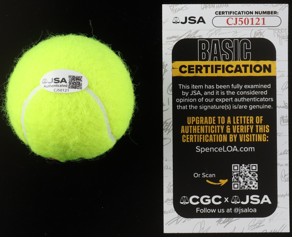 Novak Djokovic Signed Tennis Ball (JSA) at PristineAuction.com Novak Djokovic Signed Tennis Ball (JSA) at PristineAuction.com