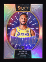 Bronny James Jr. 2024-25 Select Neon Icon Silver Prizms #2 RC at PristineAuction.com