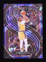 Bronny James Jr. 2024-25 Select Blue Cracked Ice Prizms #179 RC at PristineAuction.com