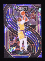 Bronny James Jr. 2024-25 Select Blue Cracked Ice Prizms #179 RC at PristineAuction.com