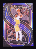 Bronny James Jr. 2024-25 Select Blue Cracked Ice Prizms #179 RC at PristineAuction.com