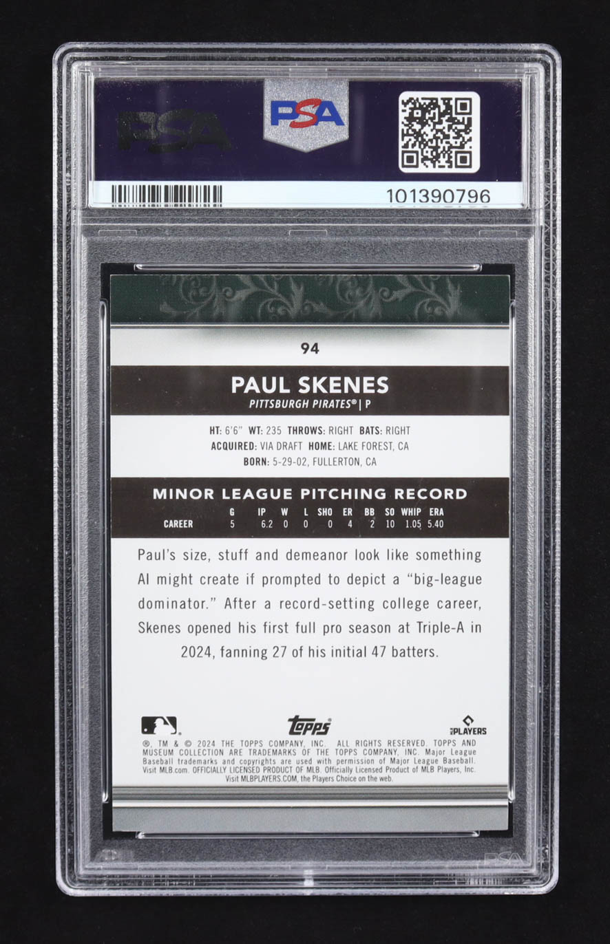 Paul Skenes 2024 Topps Museum Collection Amethyst #94 RC #02/99 (PSA 8) at PristineAuction.com Paul Skenes 2024 Topps Museum Collection Amethyst #94 RC #02/99 (PSA 8) at PristineAuction.com