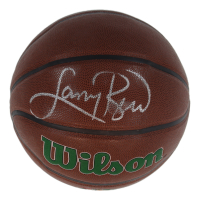 Larry Bird Signed Celtics Logo NBA Basketball (PSA) at PristineAuction.com